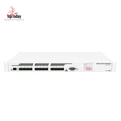 A TA CCR1016-12S-1S de MikroTik prendeu o router de 12 portos de SFP