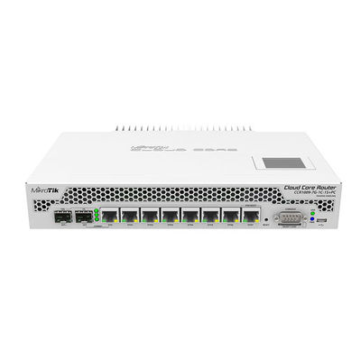 Router de fibra ótica Mikrotik CCR1009-7G-1C-1S+PC de RS232 33W Wifi