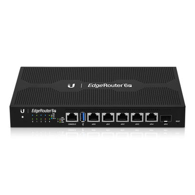 6 router prendido UBNT ER-6P do ponto de entrada de 240VAC 16W gigabit portuário