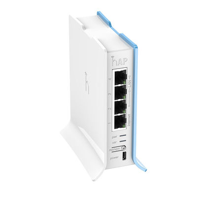 Router de fibra ótica do wifi do explorador de saída de quadriculação de lite 100Mbit/s QCA9531 650MHz do hAP de MikroTik RB941-2nD-TC 2,4 gigahertz