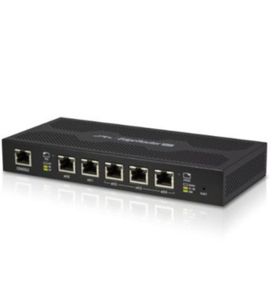 Router prendido 24V 48V do router da fibra ótica da faixa do ponto de entrada do gigabit ERPOE-5 multi serviço duplo