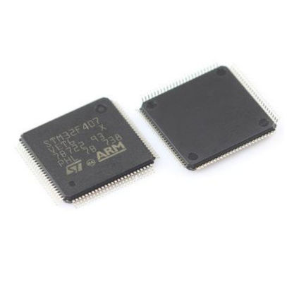 microplaqueta STM32F407VET6 da microeletrônica do ST de 32bit Cortex-M4 LQFP-100